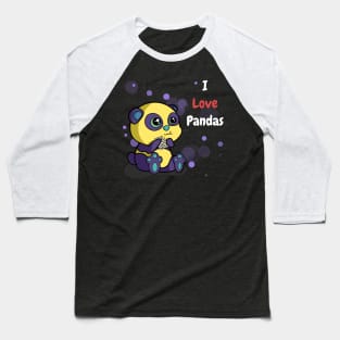 I Love Pandas | Python Dusk White Baseball T-Shirt